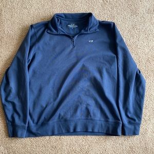 Vineyard Vines Whale Quarter Zip Pullover Blue Men’s Large